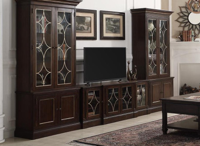 TV lowboard 2x display case modern wall unit living room set modern 3 pieces